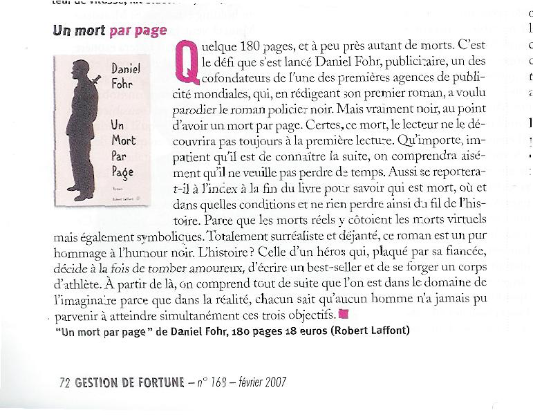 Gestion de fortune. Février 2007