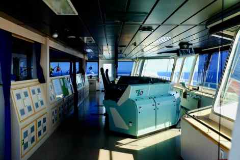 Timonerie du porte-conteneurs Saint Raphael. Daniel Fohr