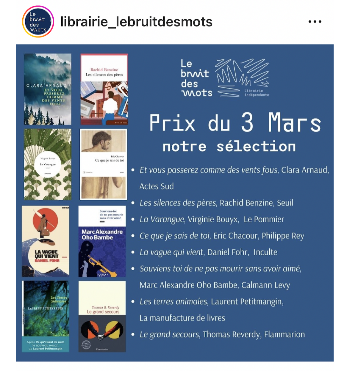 Prix du 3 Mars - La vague qui vient